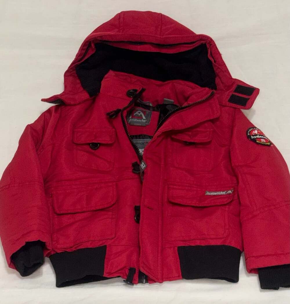 Avalanche Winter Puffer Jacket Size 6 Red Hooded Bomber